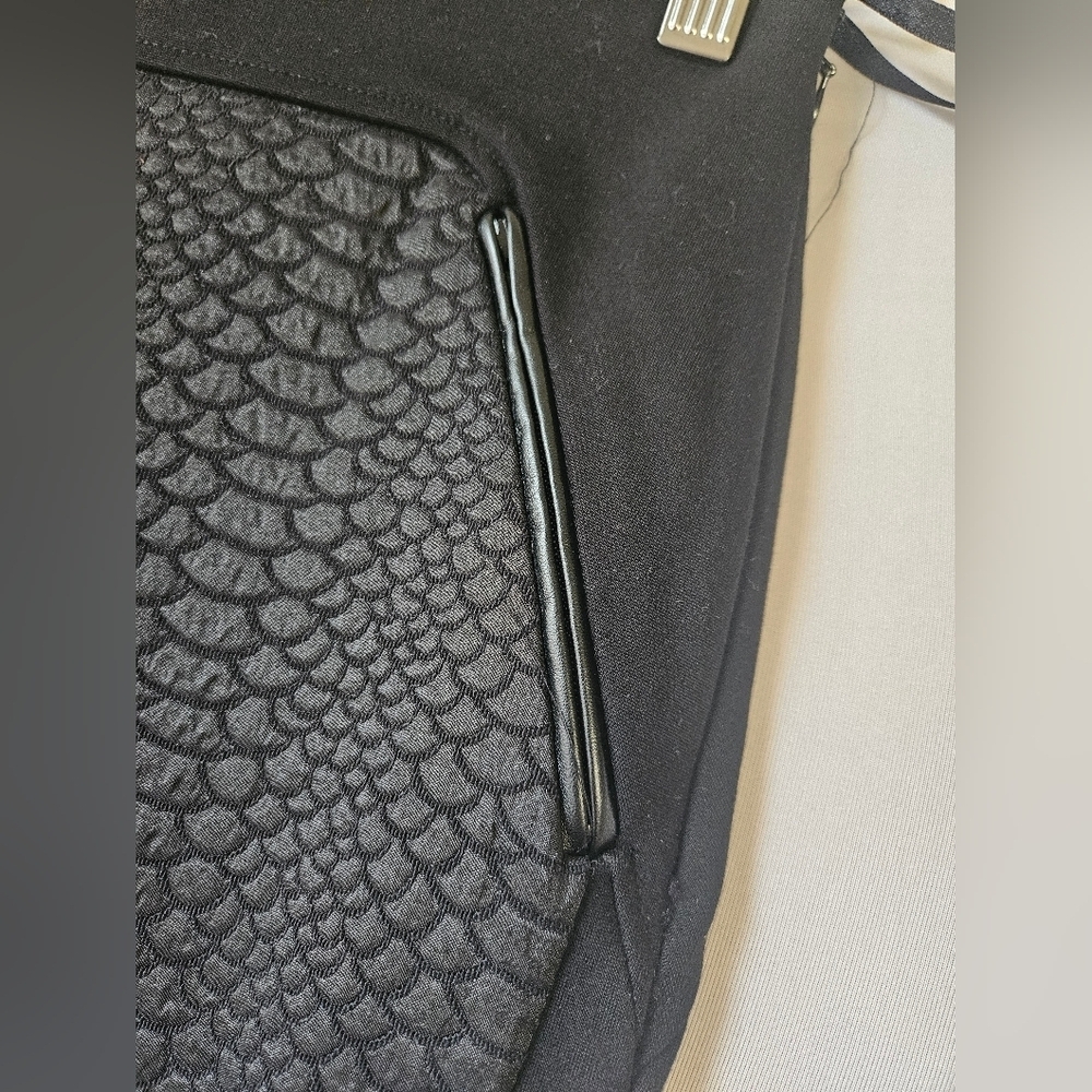 Ted Baker London -Jeggins Women's Black Sz 2 Snake Effect Paneled NWT - Picture 6 of 11